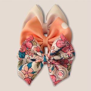 3 hair bow set